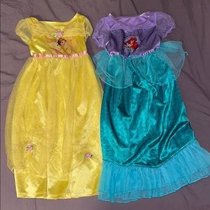 EUC Disney Belle and Ariel Nightgowns